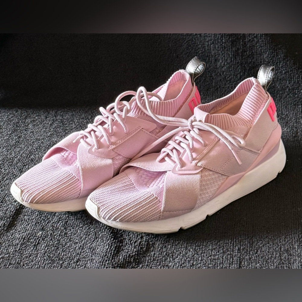Puma Muse EvoKnit Women’s Size 9 Pink Knit Sneakers Slip-On Athletic Shoes 9/10 - Picture 5 of 15